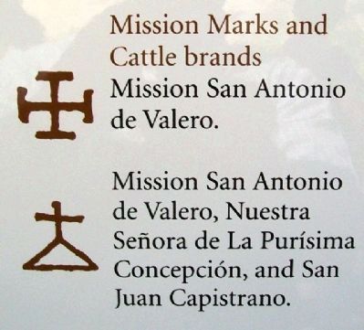 Mission Marks and Cattle brands image. Click for full size.
