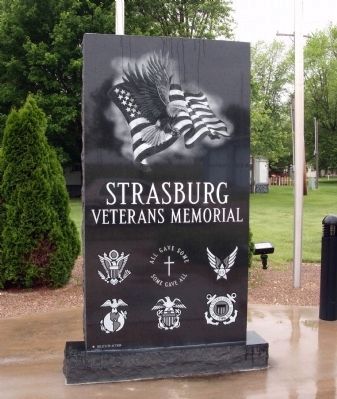 Center Panel - - Strasburg Veterans Memorial Marker image. Click for full size.