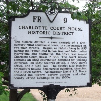 Charlotte Court House Historic District Marker image. Click for full size.