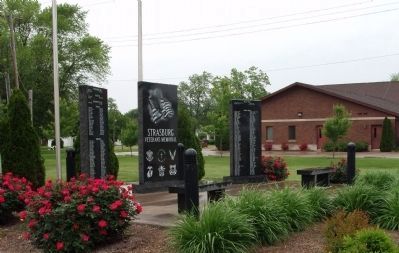 Left Front View - - Strasburg Veterans Memorial Marker image. Click for full size.