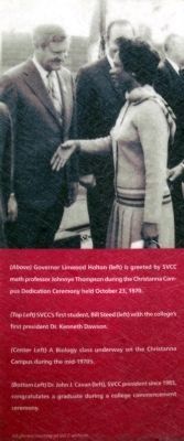 Governor Linwood Holton and Professor Johnnye Thompson. Click for full size. Governor Linwood Holton and Professor Johnnye Thompson image. Click for full size.