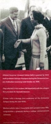 Governor Linwood Holton and Professor Johnnye Thompson image. Click for full size.