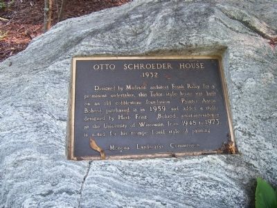 Otto Schroeder House Marker. Click for full size. Otto Schroeder House Marker image. Click for full size.
