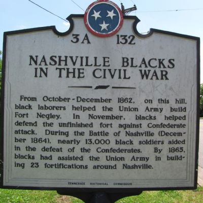 Nashville Blacks in the Civil War Marker image. Click for full size.