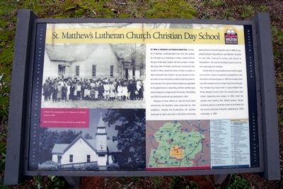St. Matthew's Lutheran Church Christian Day School CRIEHT Marker image. Click for full size.
