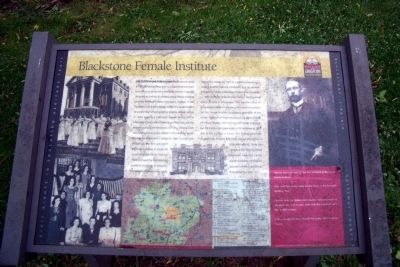 Blackstone Female Institute CRIEHT Marker. Click for full size. Blackstone Female Institute CRIEHT Marker image. Click for full size.