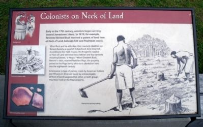 Colonist on Neck of Land panel. Click for full size. Colonist on Neck of Land panel image. Click for full size.