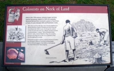 Colonist on Neck of Land panel image. Click for full size.