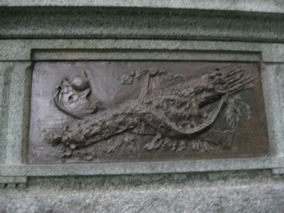 Bronze Relief on the Granite Pedestal. Click for full size. Bronze Relief on the Granite Pedestal image. Click for full size.