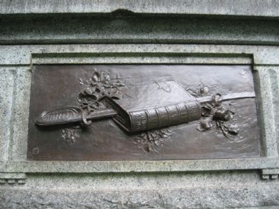 Bronze Relief on the Granite Pedestal. Click for full size. Bronze Relief on the Granite Pedestal image. Click for full size.