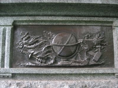 Bronze Relief on the Granite Pedestal. Click for full size. Bronze Relief on the Granite Pedestal image. Click for full size.