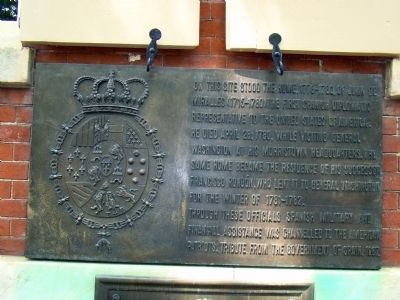 The Home of Juan de Miralles Marker image. Click for full size.