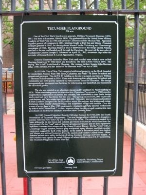 Tecumseh Playground Marker. Click for full size. Tecumseh Playground Marker image. Click for full size.