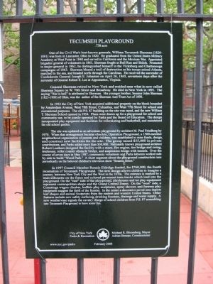 Tecumseh Playground Marker image. Click for full size.