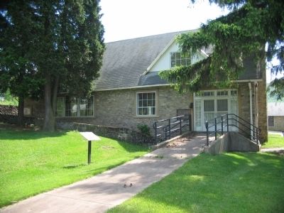 Robert F. Barrick Memorial Library and Marker. Click for full size. Robert F. Barrick Memorial Library and Marker image. Click for full size.