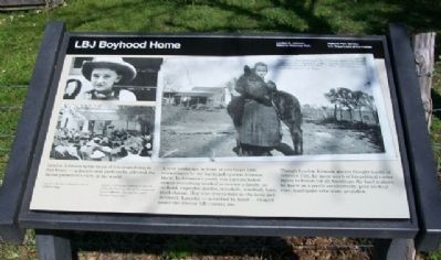 LBJ Boyhood Home Marker image. Click for full size.