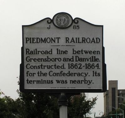 Piedmont Railroad Marker. Click for full size. Piedmont Railroad Marker image. Click for full size.