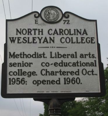 North Carolina Wesleyan College Marker image. Click for full size.