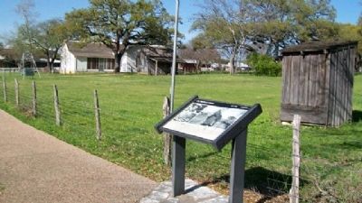 LBJ Boyhood Home Marker. Click for full size. LBJ Boyhood Home Marker image. Click for full size.