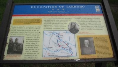 Occupation of Tarboro Marker image. Click for full size.