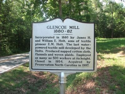 Glencoe Mill Marker. Click for full size. Glencoe Mill Marker image. Click for full size.