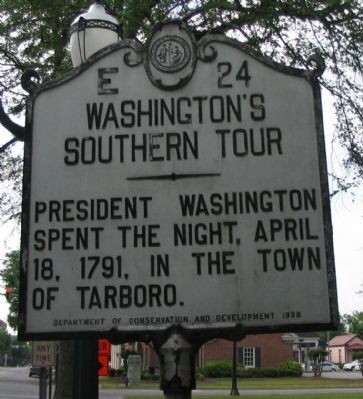 Washington's Southern Tour Marker image. Click for full size.