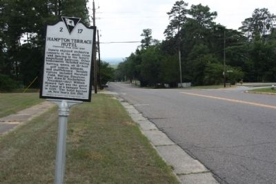 Hampton Terrace Hotel Marker, looking south along Carolina Avenue image. Click for full size.