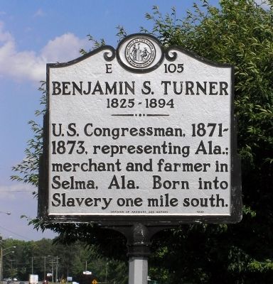 Benjamin S. Turner Marker. Click for full size. Benjamin S. Turner Marker image. Click for full size.
