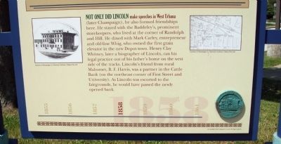 Lower Section - - Champaign's Lincoln Marker image. Click for full size.