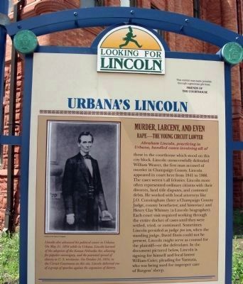 Upper Section - - Urbana's Lincoln Marker image. Click for full size.