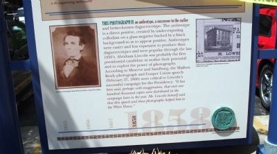 Lower Section - - Lincoln & Photography Marker. Click for full size. Lower Section - - Lincoln & Photography Marker image. Click for full size.