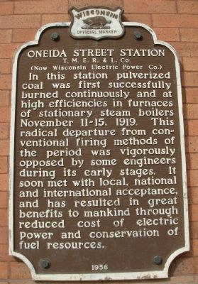 Oneida Street Station Marker. Click for full size. Oneida Street Station Marker image. Click for full size.