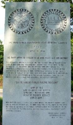 Fayetteville Independent Light Infantry Company Monument (back) image. Click for full size.