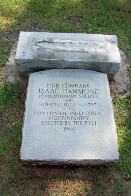 Isaac Hammond Grave Marker image. Click for full size.