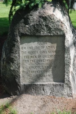 Chelmsford�s “Minuteman Boulder” Marker image. Click for full size.