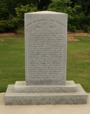 War Between The States Tribute Marker image. Click for full size.