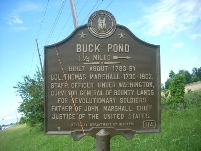 Buck Pond Marker. Click for full size. Buck Pond Marker image. Click for full size.