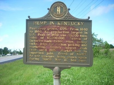 Hemp in Kentucky (Side One). Click for full size. Hemp in Kentucky (Side One) image. Click for full size.