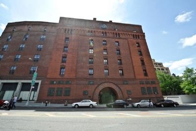 Walt Whitman Marker (to the left of the arched entrance) image. Click for full size.