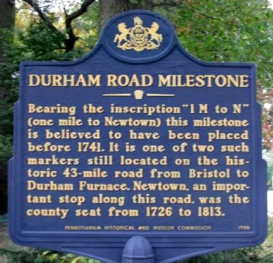 Durham Road Milestone Marker image. Click for full size.