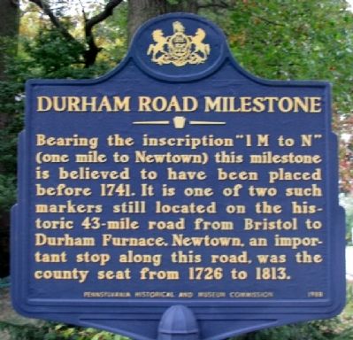 Durham Road Milestone Marker. Click for full size. Durham Road Milestone Marker image. Click for full size.