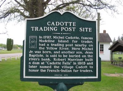 Cadotte Trading Post Site Marker image. Click for full size.