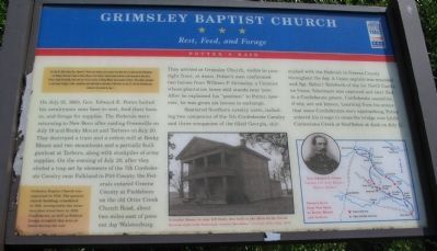 Grimsley Baptist Church Marker image. Click for full size.