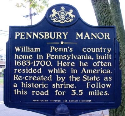 Pennsbury Manor Marker image. Click for full size.