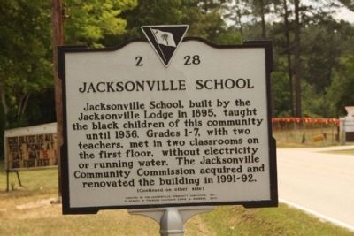 Jacksonville School  Marker image. Click for full size.