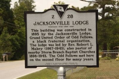 Jacksonville Lodge Marker image. Click for full size.
