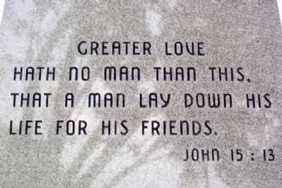 Bible Verse on Monument image. Click for full size.