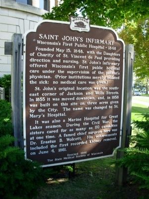 Saint John's Infirmary Marker image. Click for full size.