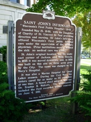 Saint John's Infirmary Marker. Click for full size. Saint John's Infirmary Marker image. Click for full size.