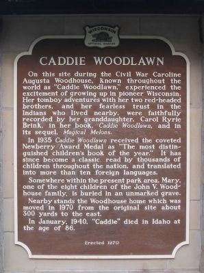 Caddie Woodlawn Marker image. Click for full size.
